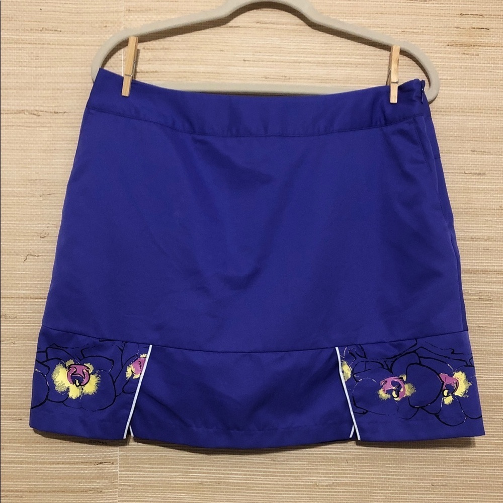 Adidas Women’s Clima Cool Purple Athletic Wear Skort with Floral Graphic sz 10